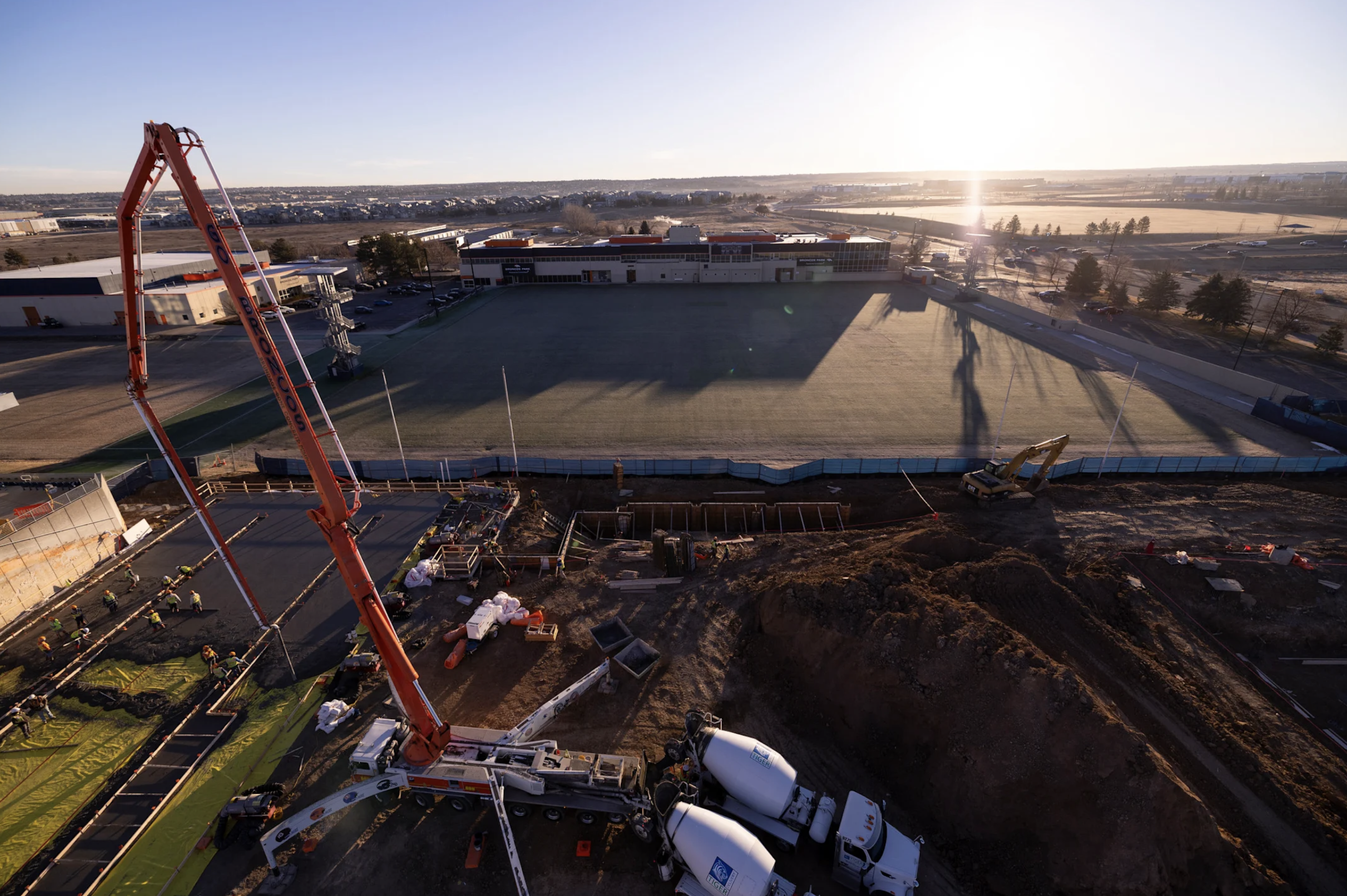 Broncos Park powered by CommonSpirit concrete pour.